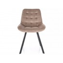 Стул SIGNAL MONTI Velvet Bluvel 40 темно-бежевый/черный, поворотный